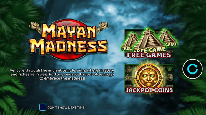 Mayan Madness - κύριο μενού με θέμα των Μάγια